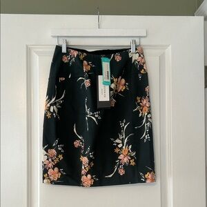 Lysse Black Floral Pencil Skirt